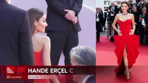 Hande Erçel, Cannes Film Festivali’ne katıldı: Kırmızı bir elbise giyen ünlü oyuncu sosyal medyada gündem oldu