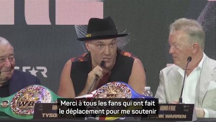 Poids lourds - Fury : "Je veux remercier Dieu pour la victoire"