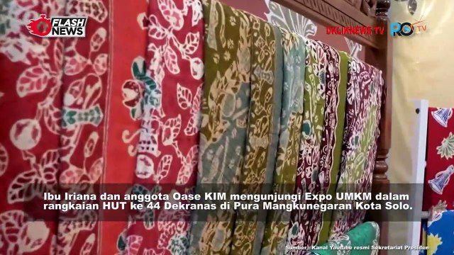 Ibu Iriana Hadiri Dekranas EXPO 2024 di Surakarta