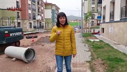 TOKİ evlerindeki sorunlar bitmiyor:  Danişmentgazi 3. etap TOKİ'de 2 yıl önce yapılan altyapı çöktü