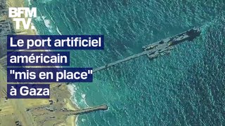Gaza: le port artificiel américain mis en place sur une plage