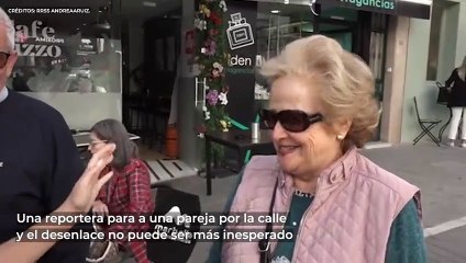 Una reportera para a una pareja por la calle y el desenlace no puede ser más inesperado