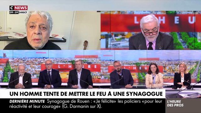 Rouen - Enrico Macias craque en plein direct sur CNews en apprenant la tentative d'attaque contre la synagogue: Juifs, musulmans et chrétiens doivent se lever contre cet antisémitisme, cette méchanceté - Regardez