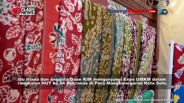Ibu Iriana Hadiri Dekranas Expo 2024 Di Surakarta , 16 Mei 2024