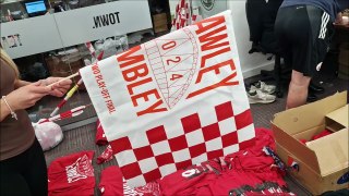 Crawley Town at Wembley | Club staff sort out merchandise for League Two play-off final