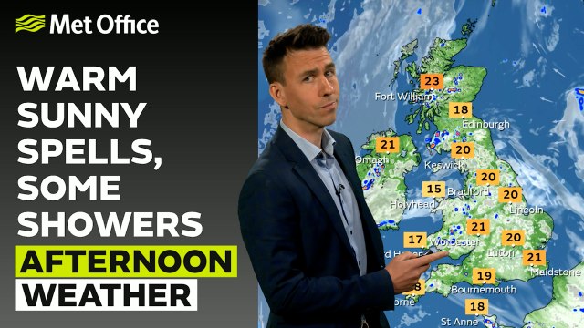 Met Office Afternoon Weather Forecast 17/05/24 – Patchy cloud, showery in places