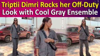 Triptii Dimri serves Summer Fashion Sense in Cool Gray Ensemble
