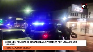 Misiones: Policías se sumaron a la protesta por un aumento salarial