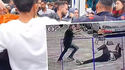 Tokat'ta başına keserle vurulan kişi yaralandı! O anlar kamerada