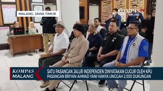 KPU Kota Malang menyatakan pasangan bakal calon pemilihan kepala daerah dari jalur independen atau p