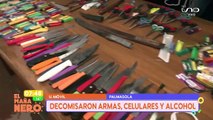 Decomisaron armas, celulares y alcohol