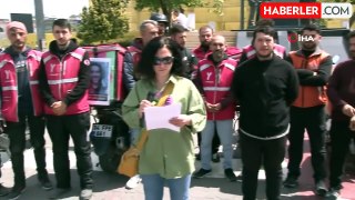 Kadıköy'de motokuryeler 'Ata Emre' için kornaya bastı