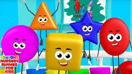Five Little Shapes, We Are Shapes and Learning Video for Children