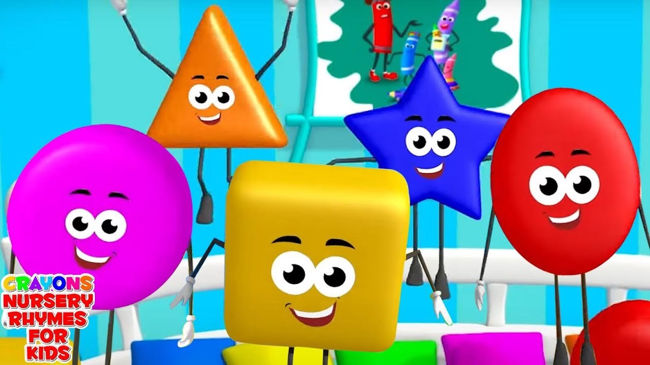 Five Little Shapes, We Are Shapes and Learning Video for Children ...