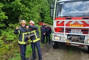 Les pompiers en stage feux de forêt à Loudéac