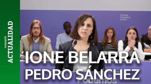 Ione Belarra carga contra Pedro Sánchez: El PSOE es un partido de guerra