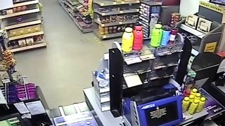 Suspect threatens shop worker with machete