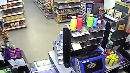 Suspect threatens shop worker with machete