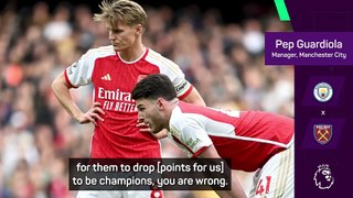 Guardiola tells players 'do not wait for Arsenal to drop points'