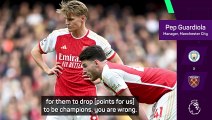 Guardiola tells players 'do not wait for Arsenal to drop points'