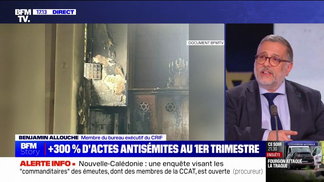 Benjamin Allouche (membre du bureau exécutif du Crif) sur l'attaque de la synagogue de Rouen: Je n'arrive pas à admettre ces images en France, ma France, ce n'est pas ça