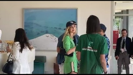 Chiara Ferragni total green agli Internazionali di Roma