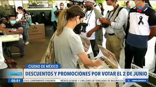 Empresas y negocios anuncian descuentos y promociones por votar el 2 de junio