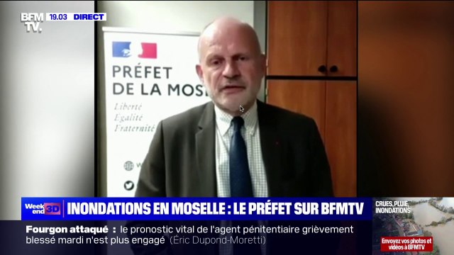 Laurent Touvet (préfet de la Moselle) sur les inondations: Il est tombé plus d'un mois de pluie en moins de 24 heures