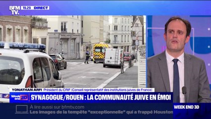 Yonathan Arfi (président du Crif) sur les actes antisémites en France: "On vit avec le sentiment que l'antisémitisme peut surgir à tout moment et à tout endroit"