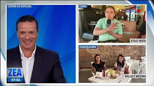 Nallely Medina desayuna en el restaurante Pato Blanco en Guadalajara