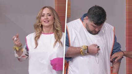 Andrea Legarreta y Paul Stanley guiaron a su equipo a la victoria en '¿Qué dibujo?'