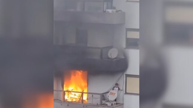 Criança de 6 anos é resgatada de apartamento em chamas no RS