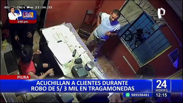 Piura: Delincuentes roban 3 mil soles de tragamonedas y acuchillan a clientes