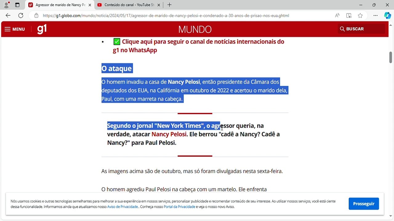Agressor de marido de Nancy Pelosi é condenado...
