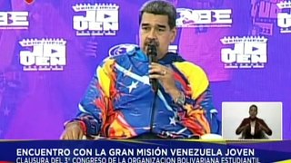 Presidente Nicolás Maduro: Este tercer congreso de la OBE ha sido un éxito total