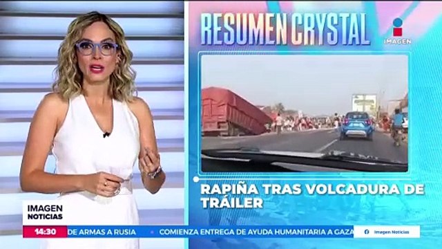 Se registra rapiña tras volcadura de tráiler en la carretera Villahermosa-Cárdenas