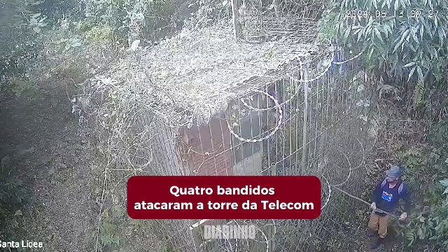 Bandidos invadem torre de internet para furtar