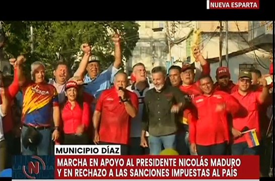 Neoespartanos marchan en respaldo al Presidente Nicolás Maduro y en rechazo a las sanciones