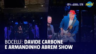 Bocelli em BH: Davide Carbone e Armandinho abrem espetáculo
