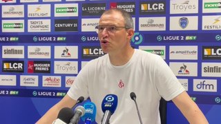 La réaction de Laurent Guyot, entraîneur du FC Annecy, après le maintien de son équipe en Ligue 2