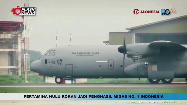 Kedatangan Pesawat C-130J Hercules A-1342 di Lanud Halim Perdanakusuma