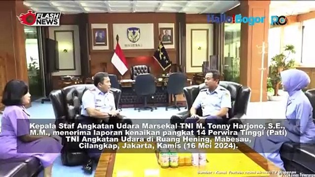 Kasau Terima Laporan Kenaikan Pangkat 14 Perwira Tinggi TNI AU