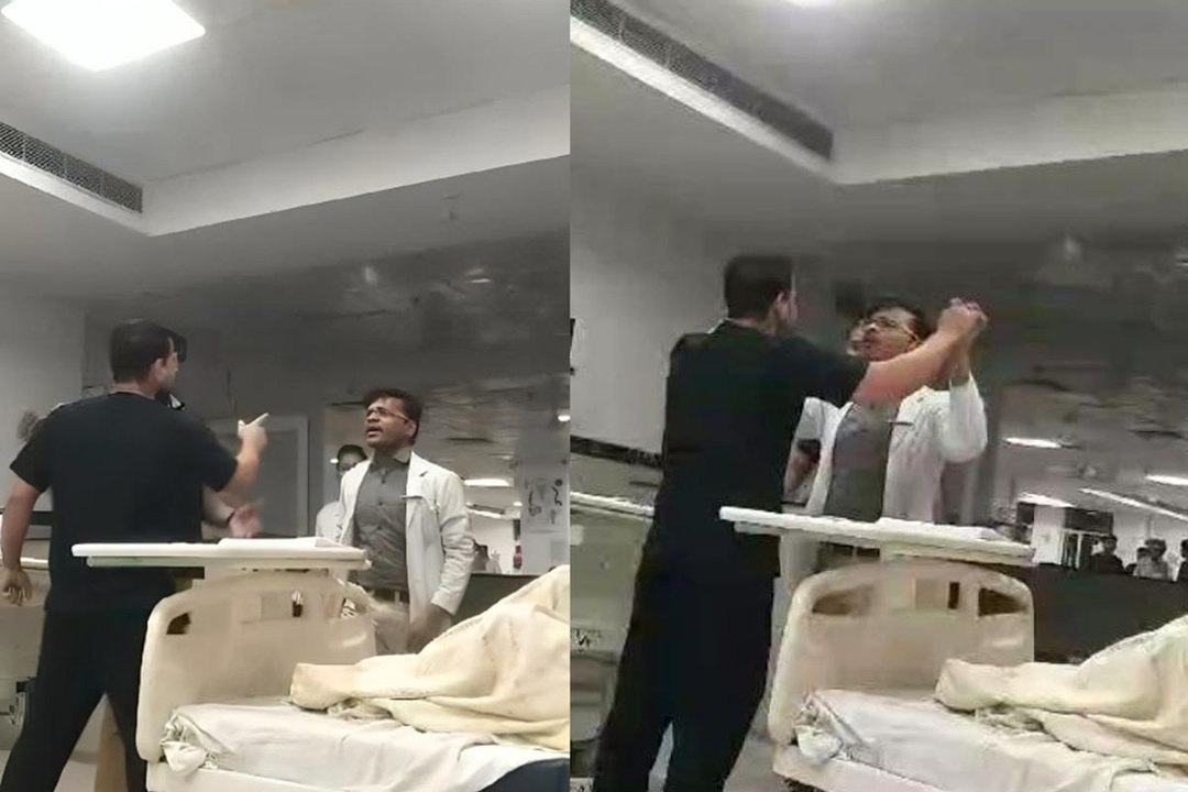 झांसी मेडिकल कॉलेज में डॉक्टरों की मारपीट का वी...
