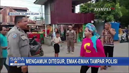 Tak Terima Ditegur soal Lapak, Emak-Emak di Makassar Tampar Polisi
