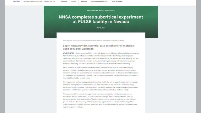 美, 폭발 없는 핵실험 32개월 만에 실시...중러 핵 확장 견제 / YTN