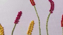 hand embroidery flower design with normal thread and needle/ hand embroidery stitches