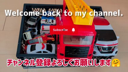 緊急車両+ゴミ収集車の走行テスト！Running test of emergency vehicle + garbage truck!【no BGM】