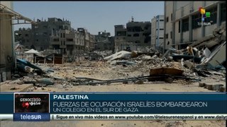Fuerzas de ocupación Israelíes bombardearon colegio en el sur de Gaza