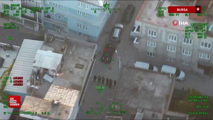 Bursa'da zehir tacirlerine helikopter destekli operasyon