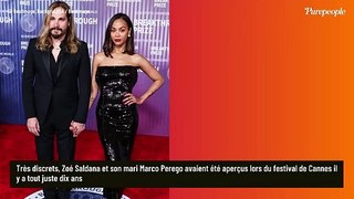 Zoe Saldana mariée à Marco Perego : baiser fougueux sur le tapis rouge de Cannes, non loin d'une fille de que l'on ne voit jamais !